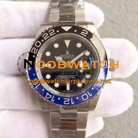 Replica Rolex GMT-Master II 116710BLNR Batman V8 Stainless Steel Black Dial Swiss 3186