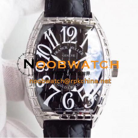 Replica Franck Muller Black Croco 8880 CH BLK CRO N Stainless Steel Black Dial M8215