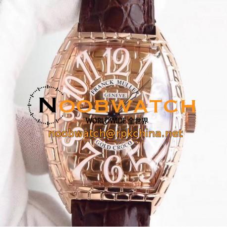 Replica Franck Muller Gold Croco 8880 SC GOLD CRO Rose Gold Rose Gold Dial M8215