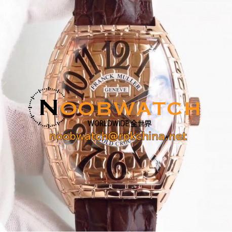 Replica Franck Muller Gold Croco 8880 SC GOLD CRO N Rose Gold Rose Gold Dial M8215