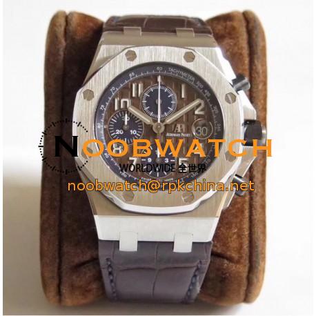 Replica Audemars Piguet Royal Oak Offshore Chronograph 2018 SIHH 26470 JF V2 Stainless Steel Chocolate Dial Swiss 3126