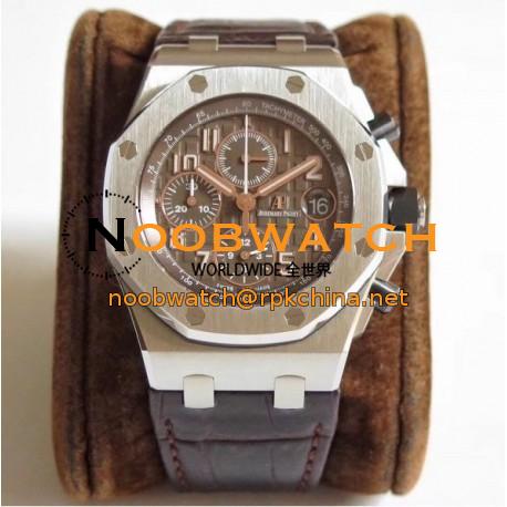 Replica Audemars Piguet Royal Oak Offshore Chronograph 2018 SIHH 26470 JF V2 Stainless Steel Brown Dial Swiss 3126