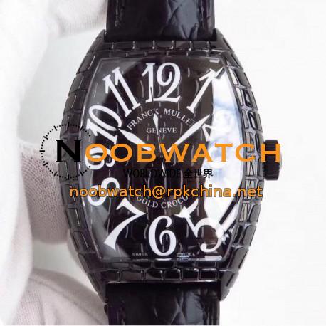 Replica Franck Muller Black Croco 8880 CH BLK CRO N PVD Black Dial M8215