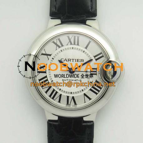 Replica Ballon Bleu De Cartier Ladies 33MM W6920085 AF Stainless Steel Silver Dial Swiss Calibre 076