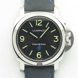 Replica Panerai Luminor Base Blue Logo 3 days Acciaio PAM774 XF Stainless Steel Black Dial A6498