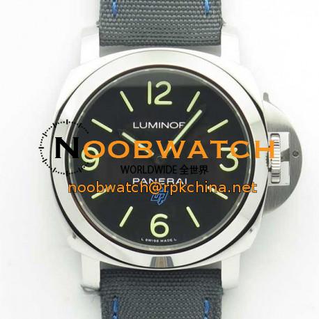 Replica Panerai Luminor Base Blue Logo 3 days Acciaio PAM774 XF Stainless Steel Black Dial A6498