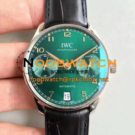 Replica IWC Portugieser 7 Days IW500708 ZF V4 Stainless Steel Green Dial Swiss 52010