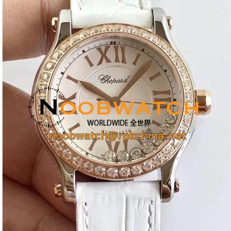 Replica Chopard Happy Sport 36MM Automatic 278582-6003 N Stainless Steel & Diamond Silver & Diamond Dial Swiss 2892