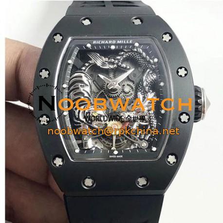 Replica Richard Mille RM051-01 Tiger & Dragon KV Ceramic Skeleton Dial M8215