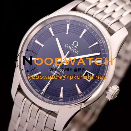 Replica Omega De Ville 41MM Stainless Steel Blue Dial Swiss 8500