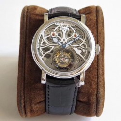 Replica Franck Muller Giga Tourbillon 7048 T G SQT BR TW Stainless Steel Silver Skeleton Dial Swiss Tourbillon