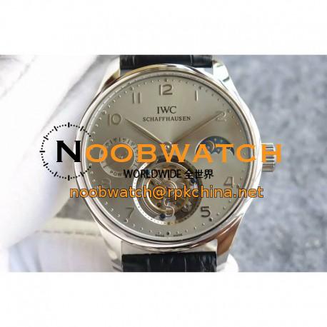 Replica IWC Portuguese Regulateur Tourbillon Stainless Steel Silver Dial Swiss Tourbillon