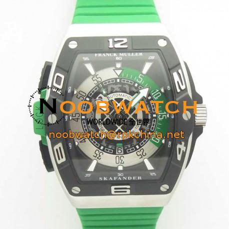 Replica Franck Muller Skafander SKF 46 DV SC DT N Stainless Steel Green Skeleton Dial M8215