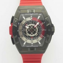 Replica Franck Muller Skafander SKF 46 DV SC DT N Ceramic Red Skeleton Dial M8215