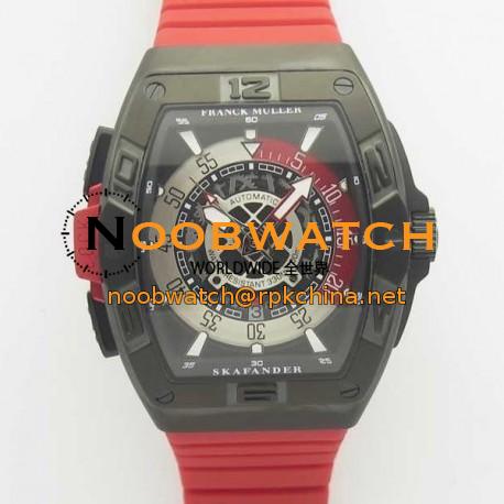 Replica Franck Muller Skafander SKF 46 DV SC DT N Ceramic Red Skeleton Dial M8215