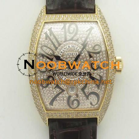 Replica Franck Muller Casablanca 8880 SC DT GF Rose Gold & Diamonds Diamond Dial Swiss 2824-2