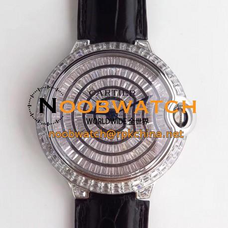 Replica Ballon Bleu De Cartier T Diamond N Stainless Steel Diamond Dial M9015