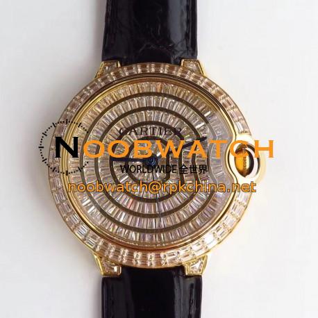 Replica Ballon Bleu De Cartier T Diamond N Yellow Gold Diamond Dial M9015