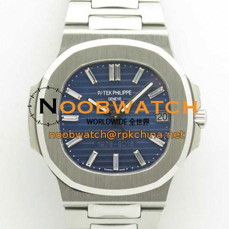 Replica Patek Philippe Nautilus 5711/1P 40TH Anniversary  JJ  Stainless Steel Blue Dial Swiss 324SC