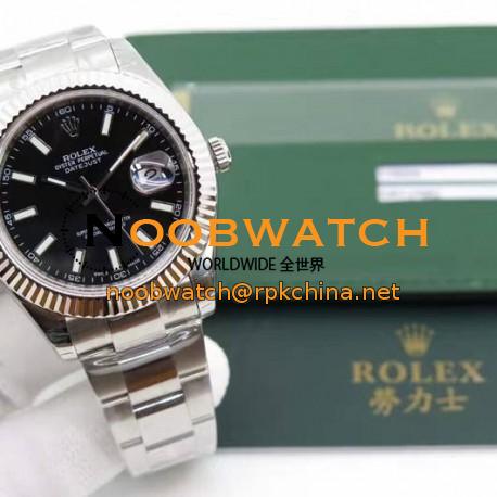 Replica Rolex Datejust II 116334 41MM EW Stainless Steel Black Dial Swiss 3136