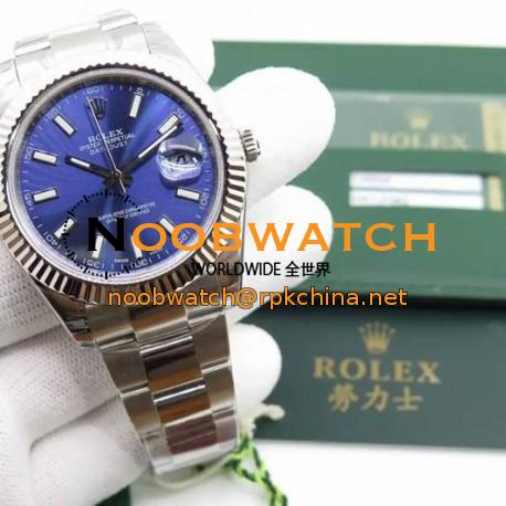 Replica Rolex Datejust II 116334 41MM EW Stainless Steel Blue Dial Swiss 3136