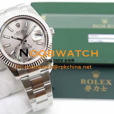 Replica Rolex Datejust II 116334 41MM EW Stainless Steel Anthracite Dial Swiss 3136