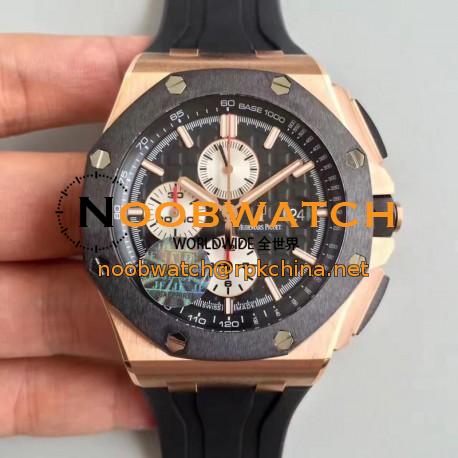 Replica Audemars Piguet Royal Oak Offshore 26401RO.OO.A002CA.01 JF V2 Rose Gold Black Dial Swiss 3126