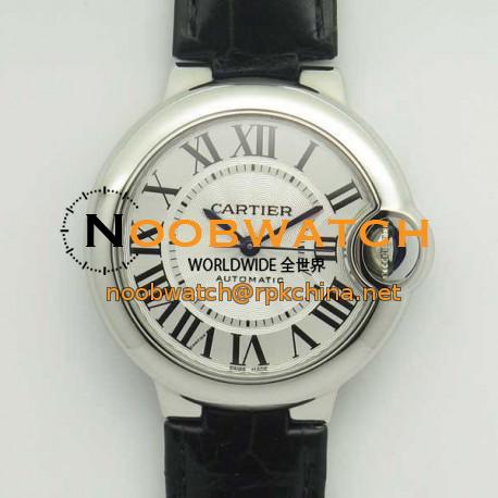 Replica Ballon Bleu De Cartier 33MM W6920085 AF Stainless Steel Silver Dial Seiko NH05A