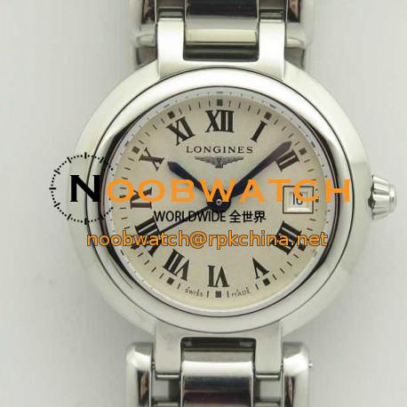 Replica Longines Primaluna Elegant Ladies L8.110.4.71.6 GS  Stainless Steel White Dial Swiss Cal L250