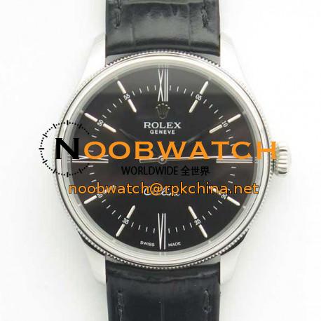 Replica Rolex Cellini 50509 MK V4 Stainless Steel Black Dial Swiss 3132