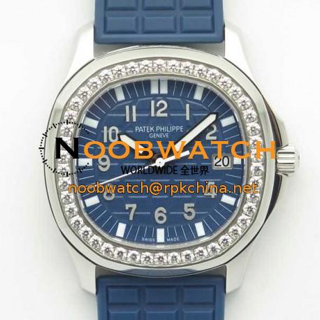 Replica Patek Philippe Aquanaut Luce Ladies 5067A-025 JJ Stainless Steel & Diamonds Blue Dial Swiss E23-250SC