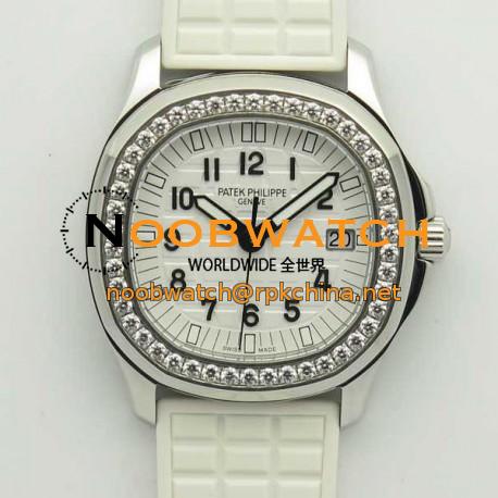 Replica Patek Philippe Aquanaut Luce Ladies 5067A-024 JJ Stainless Steel & Diamonds White Dial Swiss E23-250SC