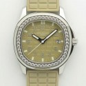 Replica Patek Philippe Aquanaut Luce Ladies 5067A  JJ Stainless Steel & Diamonds Beige Dial Swiss E23-250SC