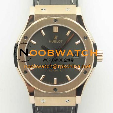 Replica Hublot Classic Fusion Racing Grey King Gold 42MM 511.OX.7081.LR F16 Rose Gold Grey Dial Swiss 2892