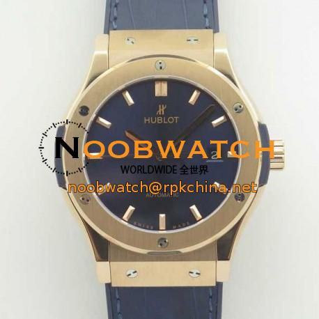 Replica Hublot Classic Fusion Blue King Gold 42MM 511.OX.7180.LR F16 Rose Gold Blue Dial Swiss 2892