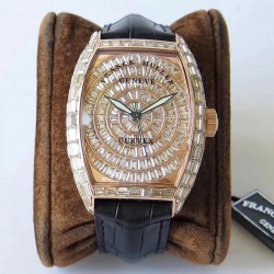 Replica Franck Muller Casablanca 8880 C DT ABF Rose Gold & Diamonds Diamond Dial Swiss 2824-2