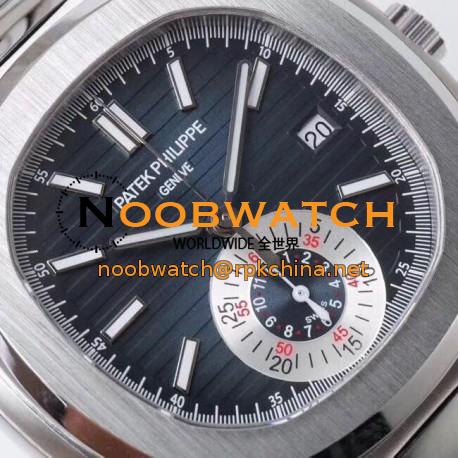 Replica Patek Philippe Nautilus Chronograph 5980 PP Stainless Steel Blue Dial Swiss 7750