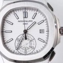 Replica Patek Philippe Nautilus Chronograph 5980 PP Stainless Steel White Dial Swiss 7750