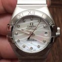 Replica Omega Constellation Double Eagle Lady 27MM Stainless Steel Pearl Dial Swiss 8520