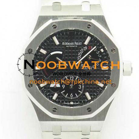 Replica Audemars Piguet Royal Oak GMT 39MM 26120 TWA Stainless Steel Black Dial Swiss 2329