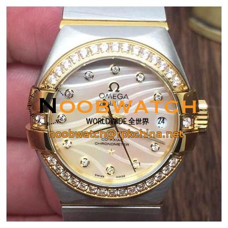 Replica Omega Constellation Double Eagle Lady 27MM Stainless Steel & Yellow Gold Gold Dial Swiss 8520