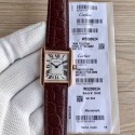 Replica Cartier Tank Solo Ladies 31MM W5200024 TK Rose Gold Silver Dial Swiss Ronda Quartz