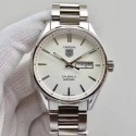 Replica Tag Heuer Carrera Calibre 5 Day-Date 41MM WAR201B.BA0723 N Stainless Steel White Dial Swiss 2836-2