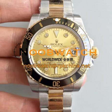 Replica Rolex Submariner Date 116613LN 2018 N V8S 24K Yellow Gold Wrapped & Stainless Steel Champagne Dial Swiss 3135