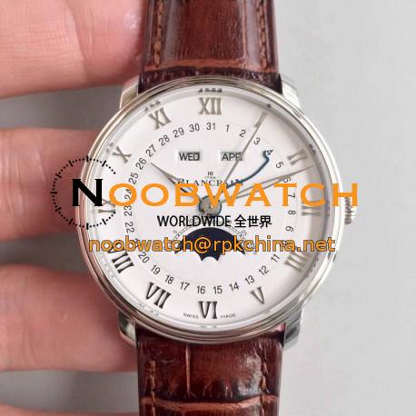 Blancpain Villeret 6654A-1127-55B OM V2 Stainless Steel White Dial Swiss 6654