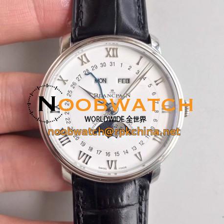 Blancpain Villeret 6654A-1127-55B OM V2 Stainless Steel White Dial Swiss 6654