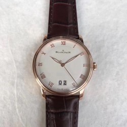 Replica Blancpain Villeret Grande Date 6669-3642-55B HG V2 Rose Gold White Dial Swiss 6950