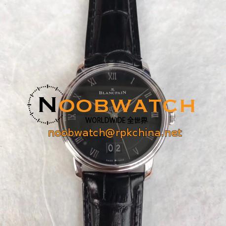 Replica Blancpain Villeret Grande Date 6669-1127-55B HG V2 Stainless Steel Black Dial Swiss 6950