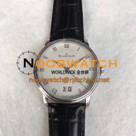 Replica Blancpain Villeret Grande Date 6669-1127-55B HG V2 Stainless Steel White Dial Swiss 6950