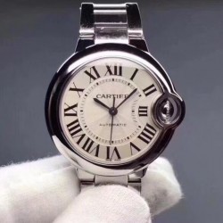 Replica Ballon Bleu De Cartier 36MM W6920046 V6 Stainless Steel Silver Dial M9015